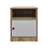 Noptieră Lenea bedside masă, antracit, 40x40x50 cm - Sonoma-Alb