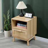 Noptiera Scandy, Natural, 40x40x55 cm, detaliu produs
