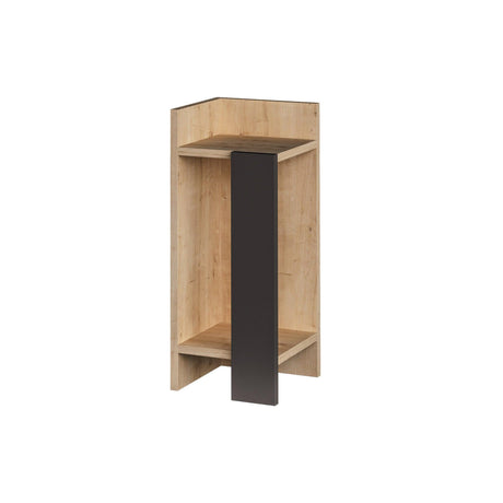 Noptiera stanga Peder, Anthracite, Stejar, 25x60x27 cm