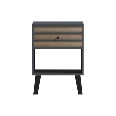 Detaliu material și finisaj pentru Noptieră Tuscany bedside masă sonoma-antracit 40x40x55cm