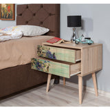Noptiera Two - Nightstand 12, Stejar Sonoma, 61x40x60 cm