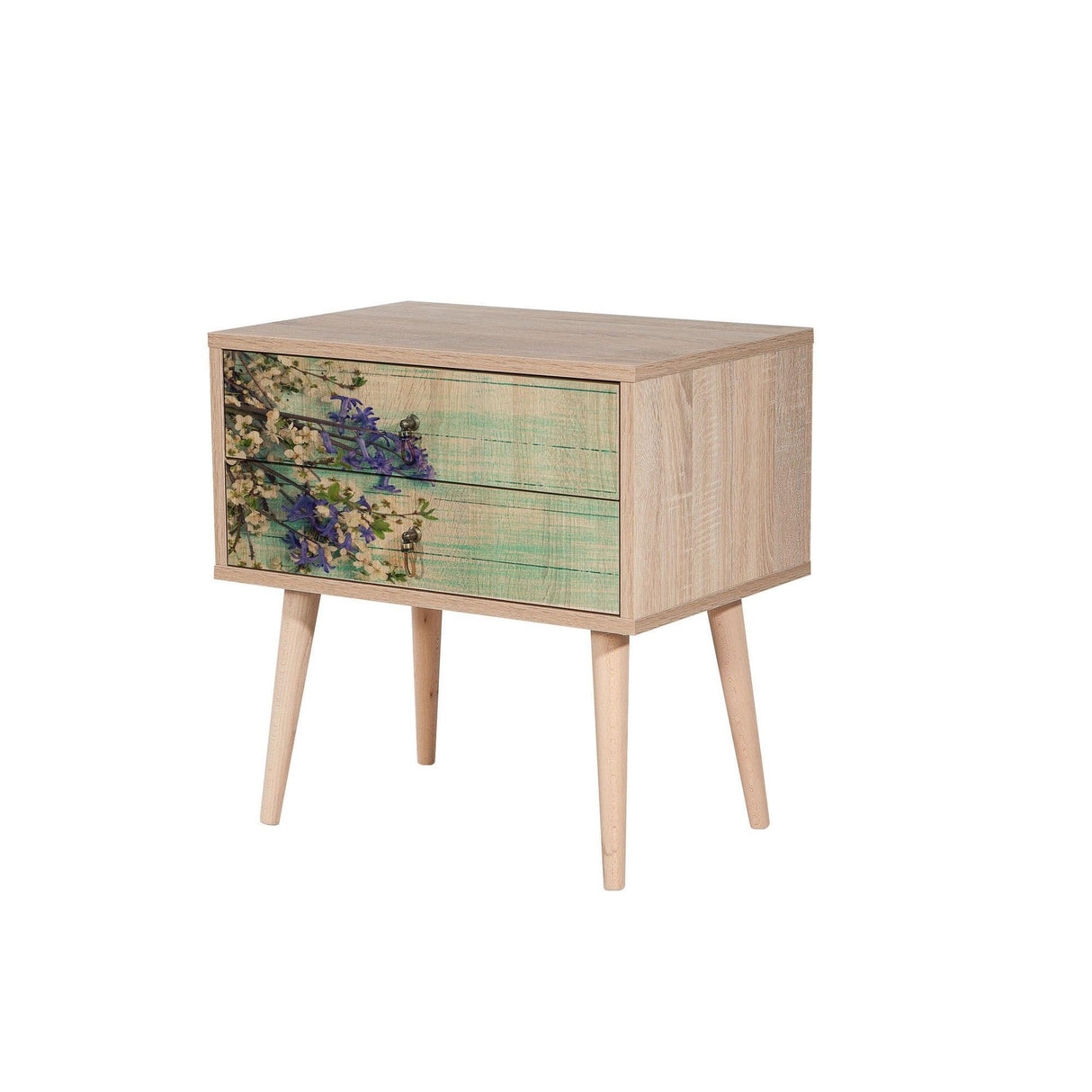 Noptiera Two - Nightstand 12, Stejar Sonoma, 61x40x60 cm