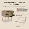 Noptiera Two - Nightstand 13, Stejar Sonoma, 61x40x60 cm