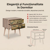Noptiera Two - Nightstand 13, Stejar Sonoma, 61x40x60 cm
