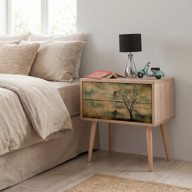 Noptiera Two - Nightstand 13, Stejar Sonoma, 61x40x60 cm