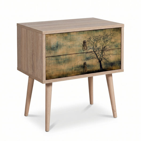 Noptiera Two - Nightstand 13, Stejar Sonoma, 61x40x60 cm