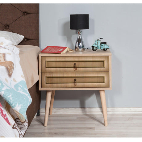 Noptiera Two - Nightstand 5, Stejar Sonoma, 61x40x60 cm