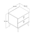 Noptiera Versa-Ce 3632, Stejar, 45x55x52 cm