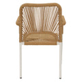 Norture fotoliu stivuibil din aluminiu cadru alb-rattan, Natural, 57x61x85 cm, foto produs
