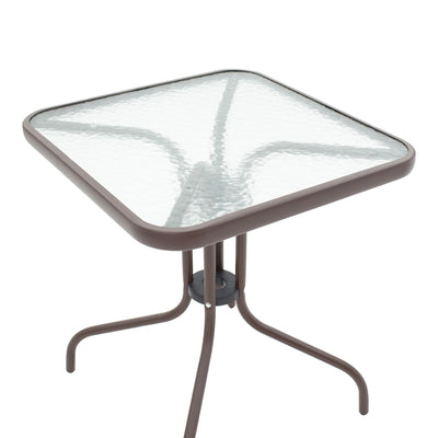 Obbi-Watson set de 3 mese de sufragerie maro din metal-pe ratan, 60x60x70 cm, perspectiva suplimentara