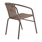 Obbi-Watson set de 3 mese de sufragerie maro din metal-pe ratan, 60x60x70 cm, foto produs 6