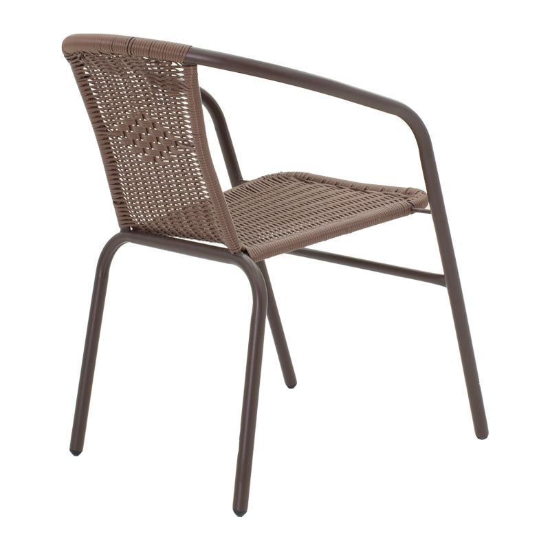 Obbi-Watson set de 3 mese de sufragerie maro din metal-pe ratan, 60x60x70 cm, foto produs 6