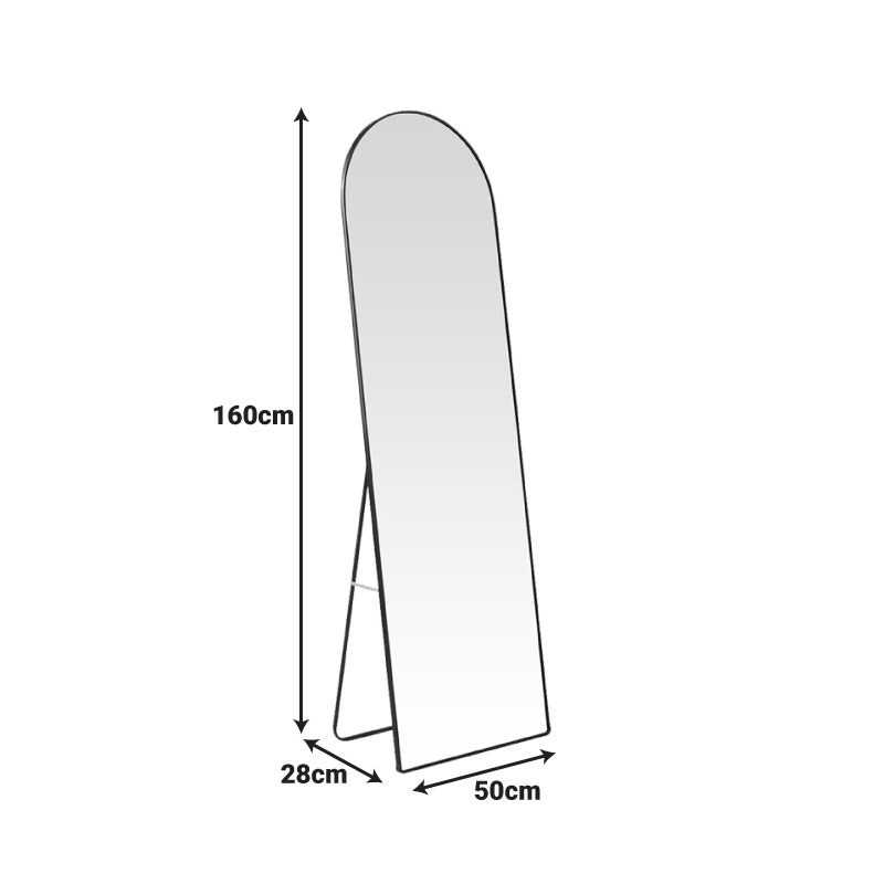 Oglinda aluminiu Plaza, Aluminiu, Auriu, 50x28x160 cm - Auriu