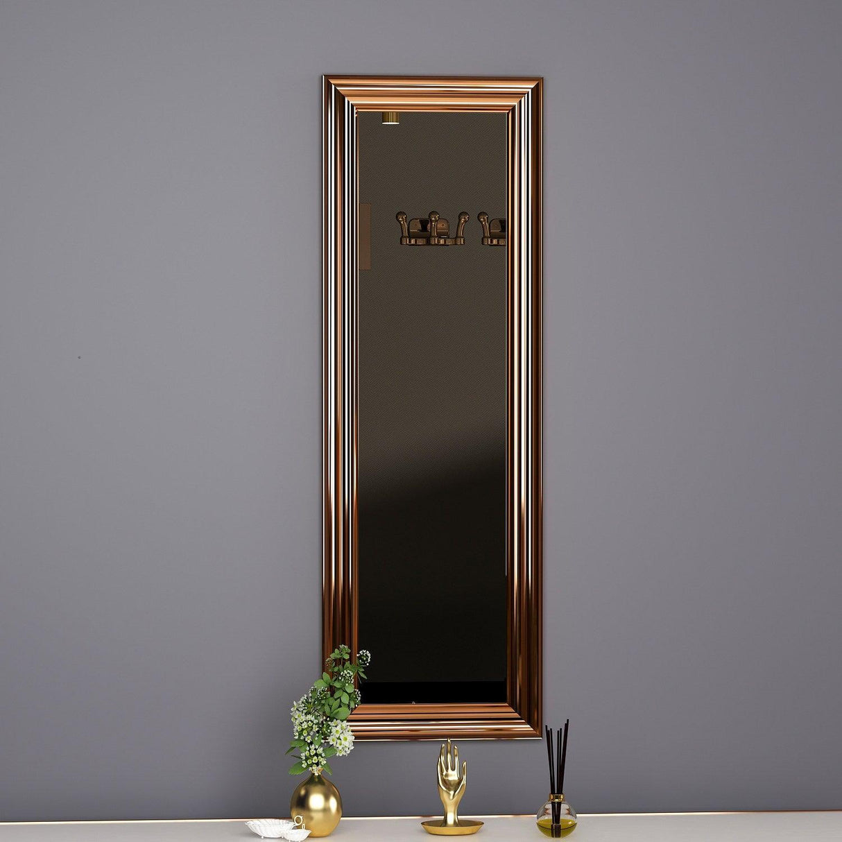 Oglinda Boss, 90x30 cm - Bronz