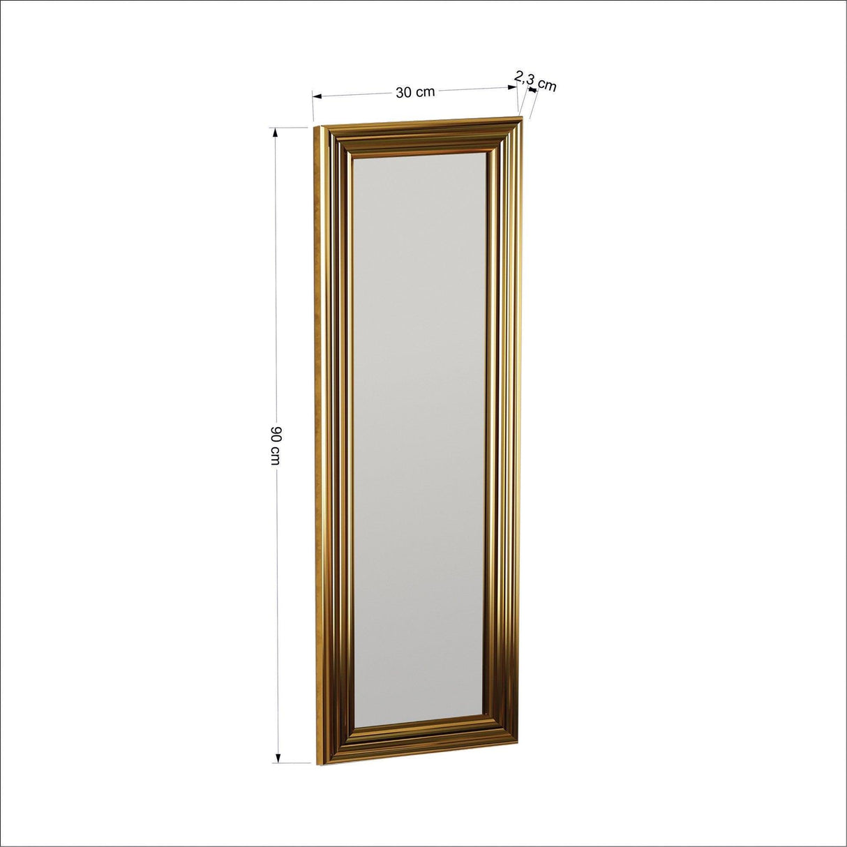 Oglinda Boss, 90x30 cm - Auriu