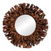 Oglinda cu rama de lemn Adrez Boho Natural 70x70 cm