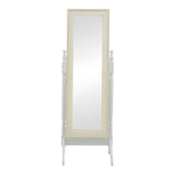Oglinda cu suport Joliene, Alb, 55x50x160 cm