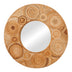 Oglinda de perete (lemn de bananier) Klare Boho Natural 80x80 cm