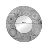 Oglinda de perete (lemn de bananier) Klare Boho, Natural, 80x80 cm