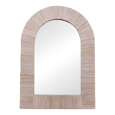 Oglinda de perete (lemn de bananier) Koin Boho Natural 78x78 cm