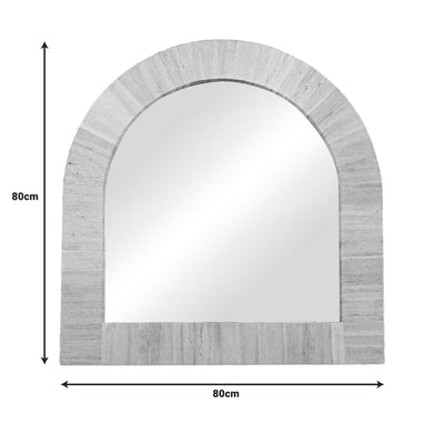 Oglinda de perete (lemn de bananier) Koin Boho, Natural, 80x80 cm, imagine suplimentara