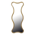 Oglinda decorativa Boulen, Lemn auriu, 51x126 cm