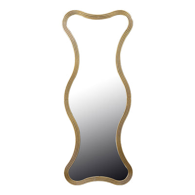 Oglinda decorativa Boulen, Lemn auriu, 51x126 cm