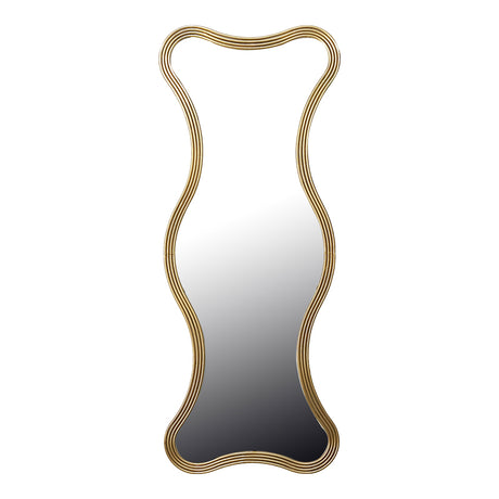 Oglinda decorativa Boulen, Lemn, auriu, 51x126 cm