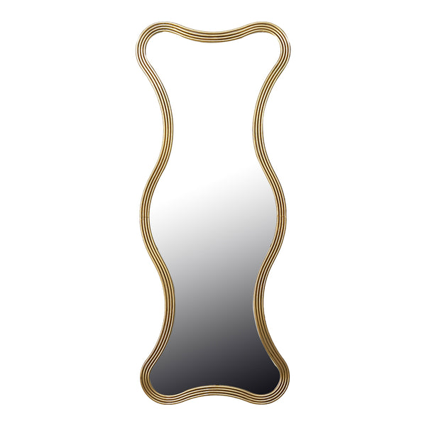 Oglinda decorativa Boulen, Lemn, auriu, 51x126 cm