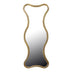 Oglinda decorativa Boulen, Lemn auriu, 51x126 cm