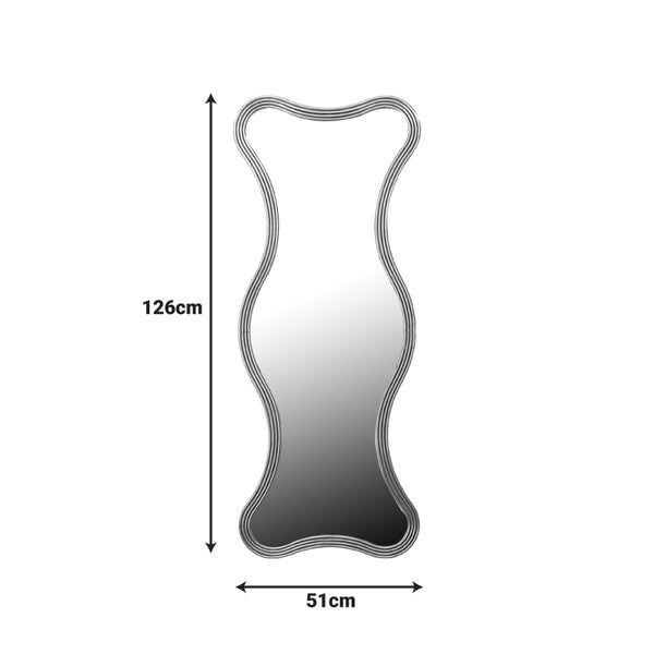 Oglinda decorativa Boulen, Lemn, auriu, 51x126 cm