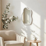 Oglinda decorativa Evanthia, MDF, 36x2x56 cm - Alb