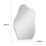 Oglinda decorativa Evanthia, MDF, 36x2x56 cm - Alb