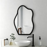 Oglinda decorativa Evanthia, MDF, 36x2x56 cm - Negru