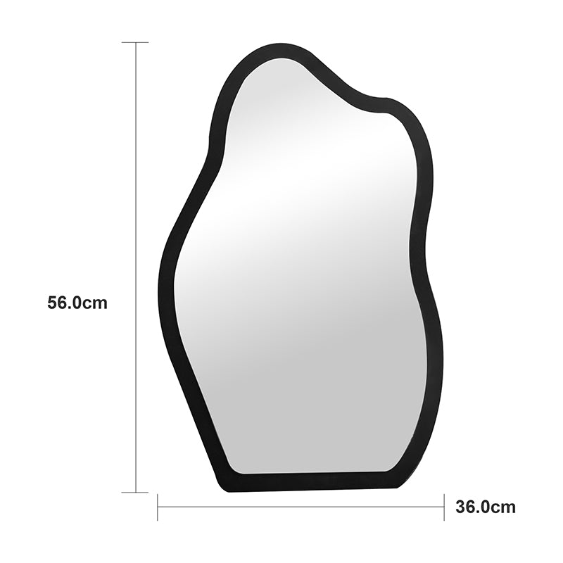Oglinda decorativa Evanthia, MDF, 36x2x56 cm - Negru