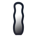 Oglinda decorativa Glinde, Catifea, 90x150 cm - Negru