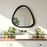 Oglinda decorativa Ione, MDF, 55x3x60 cm - Negru