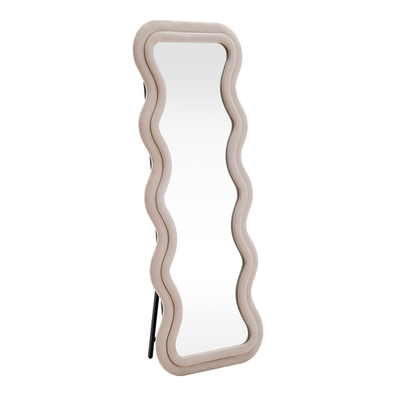 Oglinda decorativa Kerly, Bej - Gri, 60x33x160 cm - Bej