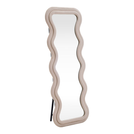 Oglinda decorativa Kerly, Bej - Gri, 60x33x160 cm