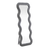 Oglinda decorativa Kerly, Bej - Gri, 60x33x160 cm - Gri