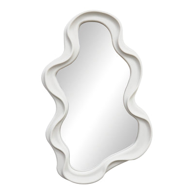Oglinda decorativa Liquid cu rama, alba, 26x39 cm, detaliu produs