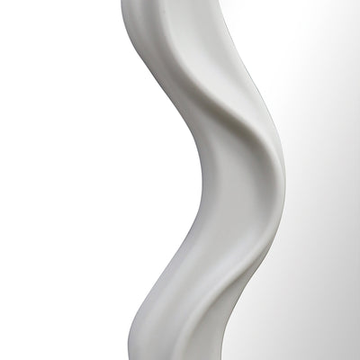 Oglinda decorativa Liquid cu rama, alba, 26x39 cm, perspectiva suplimentara