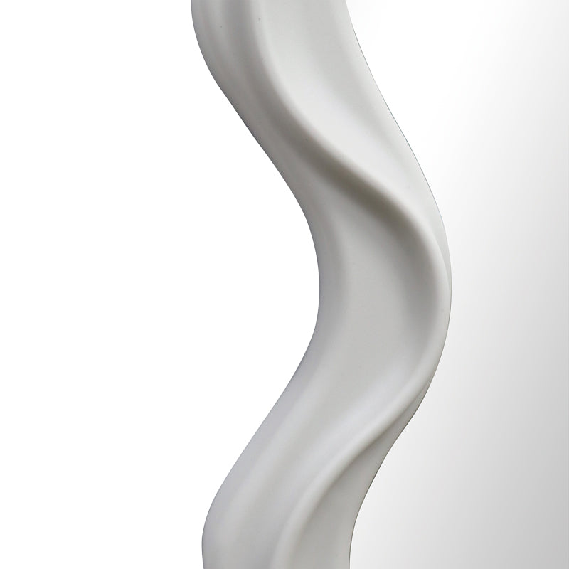 Oglinda decorativa Liquid cu rama, alba, 26x39 cm, perspectiva suplimentara