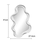 Oglinda decorativa Liquid cu rama, alba, 26x39 cm, foto produs