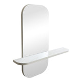 Oglinda decorativa Lunaria, MDF, 60x12x60 cm - Alb