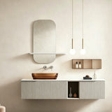 Oglinda decorativa Lunaria, MDF, 60x12x60 cm - Alb