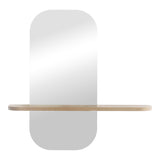 Oglinda decorativa Lunaria, MDF, 60x12x60 cm - Natural
