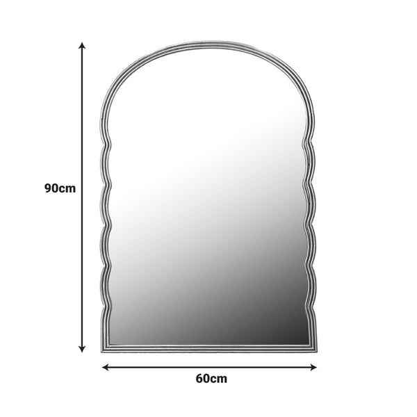 Oglinda decorativa Megike, Lemn, Auriu, 60x90 cm