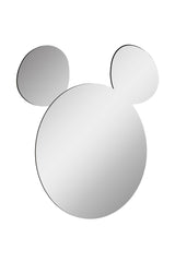 Oglinda decorativa Mickey Mirrorland, roz - alb - galben, 53x50 cm - Alb