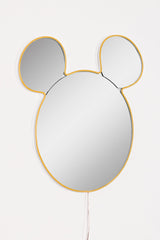 Oglinda decorativa Mickey Mirrorland, roz - alb - galben, 53x50 cm - Galben